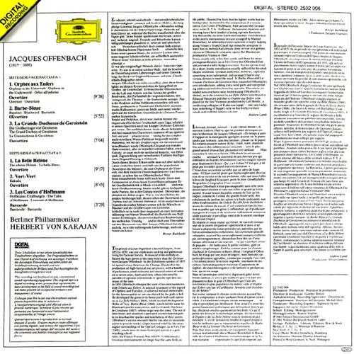 【古典音乐】卡拉扬《奥芬巴赫·序曲集》2014[FLAC+CUE/整轨]