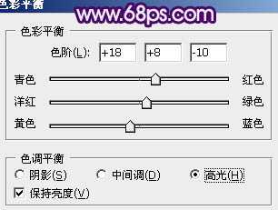Photoshop为人物图片加上清爽的蓝紫色
