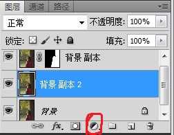 Photoshop将昏暗的树林人物图片增加暖暖的秋意效果