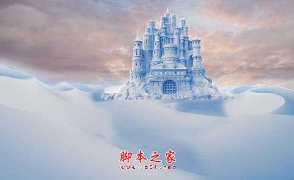 photoshop合成制作漂亮的雪景卡通乐园