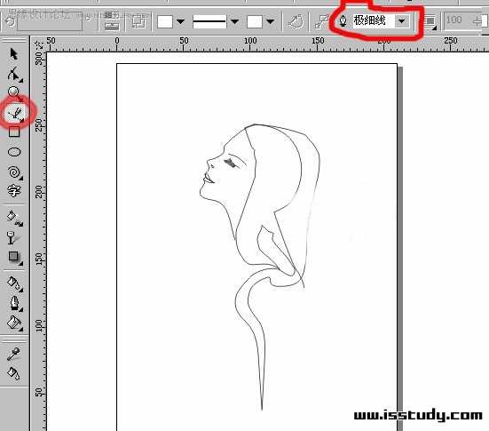 CorelDraw(CDR)简单几步设计绘制漂亮时尚的美女图像实例教程