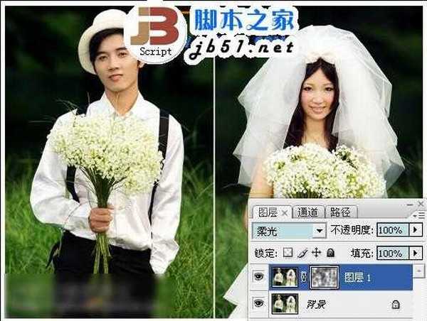 PS调色教程：Photoshop调出紫色浪漫婚纱照