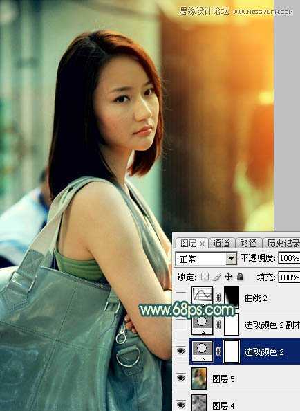 使用Photoshop给美女人像添加怀旧漏光效果