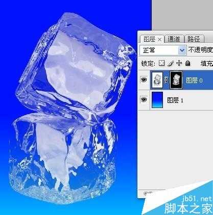 PS图层蒙版抠出透明的冰块教程