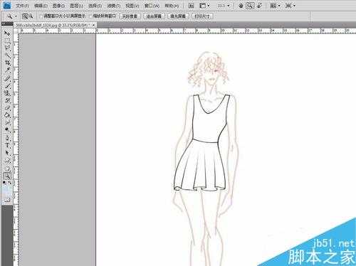 CDR结合PS绘制女性服装效果图