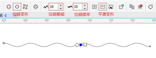 在CorelDRAW中绘制标准波浪线