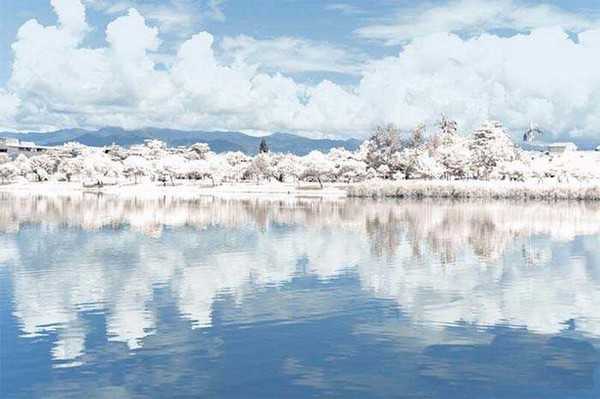 ps怎么给风景图穿上冬装? ps制作超梦幻雪景图的教程