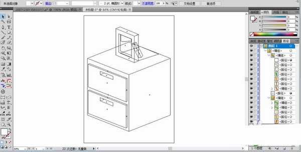 ai怎么设计立体的床头柜图片?