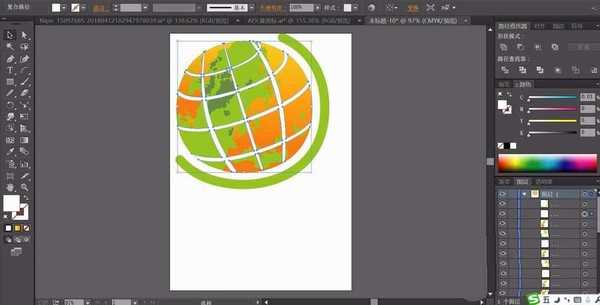 ai怎么画地球仪logo? ai地球仪矢量图的画法