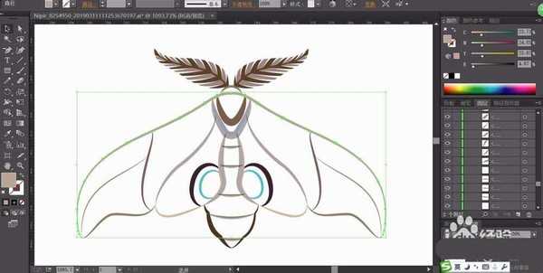 ai怎么手绘飞蛾矢量图? ai画飞蛾的教程