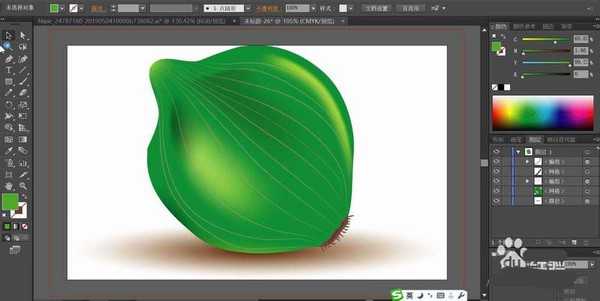 ai怎么绘制三维立体的逼真洋葱素材?