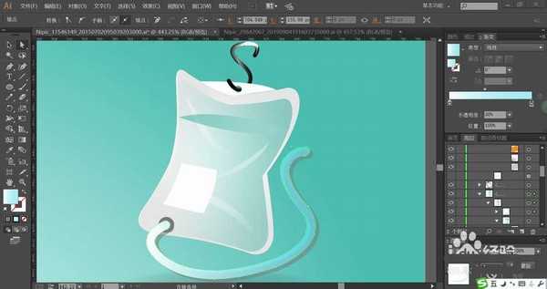 ai怎么设计盐水袋图标? ai吊水袋的画法