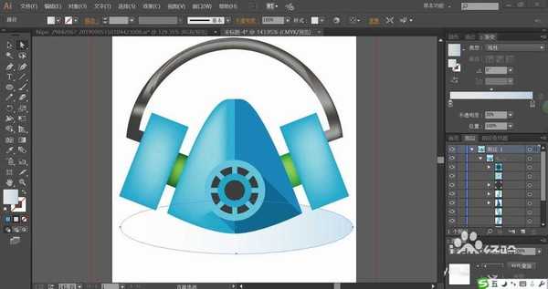 ai怎么设计防护面具? ai防护面具的画法