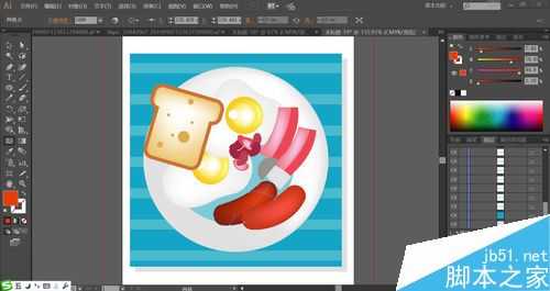 ai怎么绘制西式早餐矢量图 ai西式早餐的图标画法