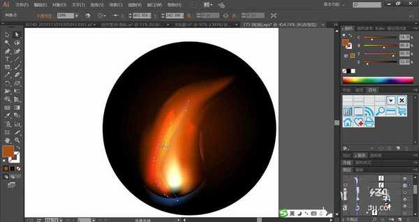 ai怎么绘制各种形状的火苗素材? ai火花插画的画法