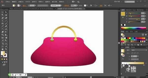 ai怎么画粉色的云朵包? ai设计手提云朵包的教程